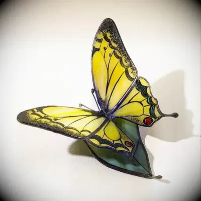 Yellow butterfly ornament