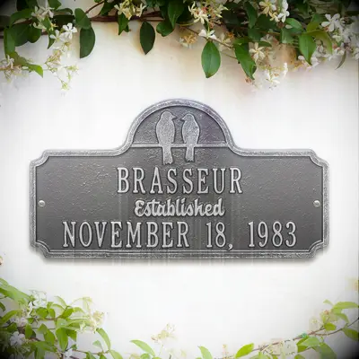 Recycled sandcast aluminum frame tin anniversary gift