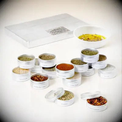 Gourmet oil dipping spice kit tin anniversary gift