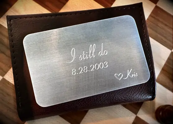 engraved metal gift for your tin anniversary gift
