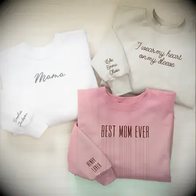 Embroidered sweatshirts