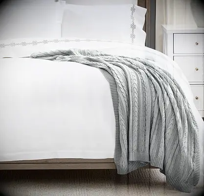 Cable knit throw blanket mother-in-law gift