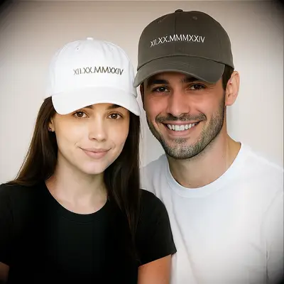 Custom baseball hat anniversary gift for husband