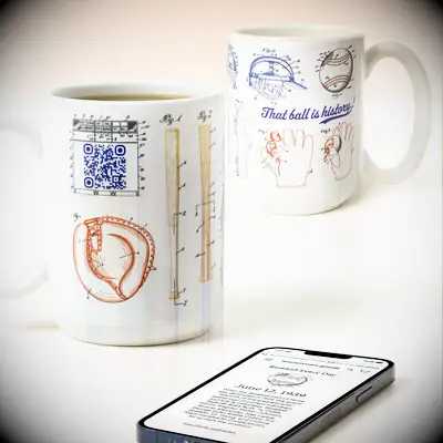 Interactive baseball mug anniversary gift for husband