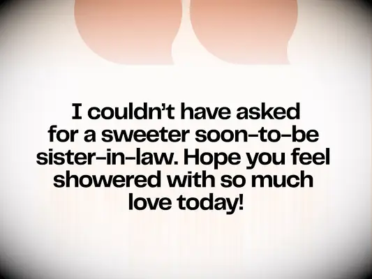 Bridal shower card message for future sister-in-law