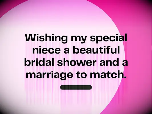 Bridal Shower Wishes for Your Niece example graphic
