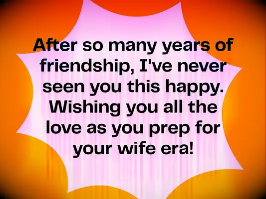 Bridal shower card wishes for a friend example graphic