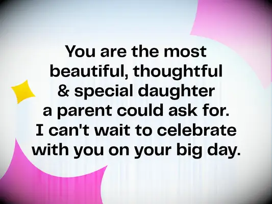Bridal Shower Wishes for Your Daughter example graphic