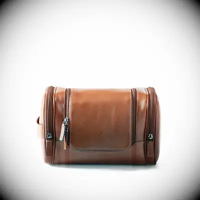 Hanging toiletry bag gift for groom