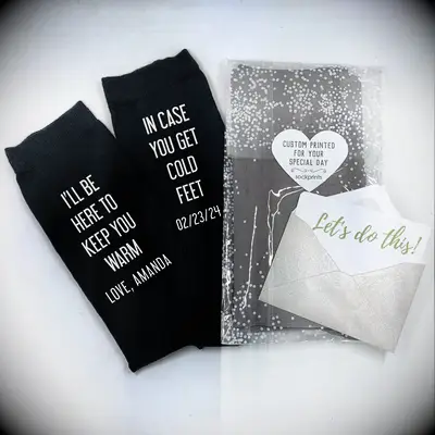 Punny personalized socks gift idea for husband. 