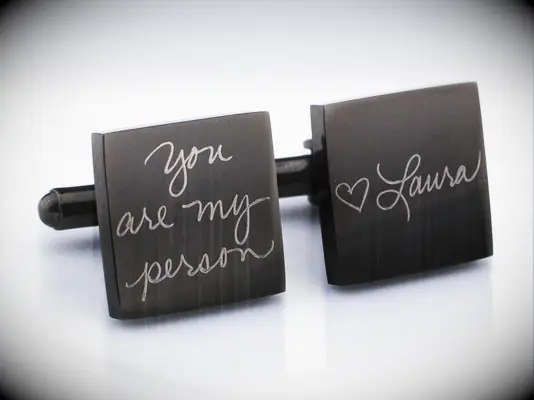 Handwriting cuff links wedding gift for groom