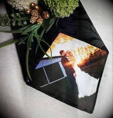 Silk tie with hidden photo anniversary gift
