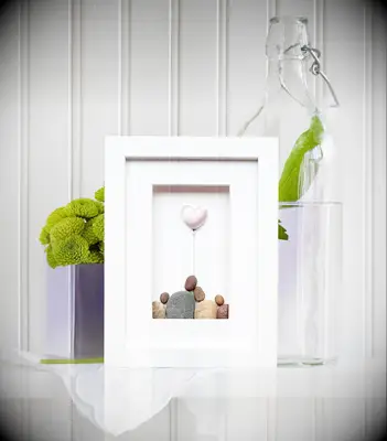 Pebble art anniversary gift