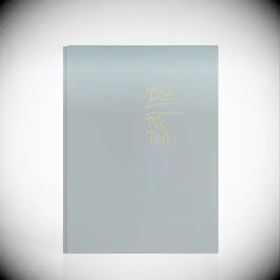 Blue linen wrapped scrapbook 10 year anniversary gift