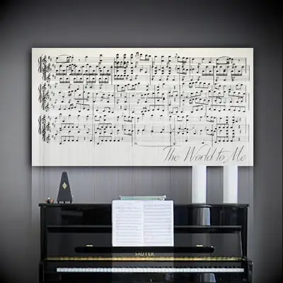 Song lyric canvas wall print 10 year anniversary gift