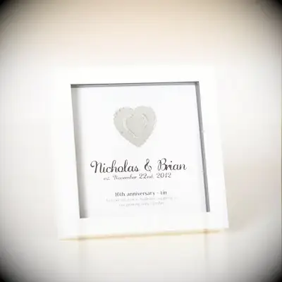 10th anniversary traditional tin art work gift