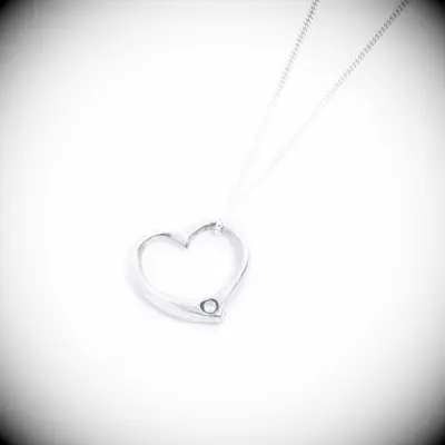 Heart pendant necklace 10 year anniversary gift