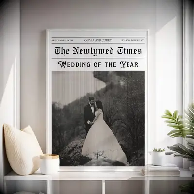 Custom vintage newspaper art