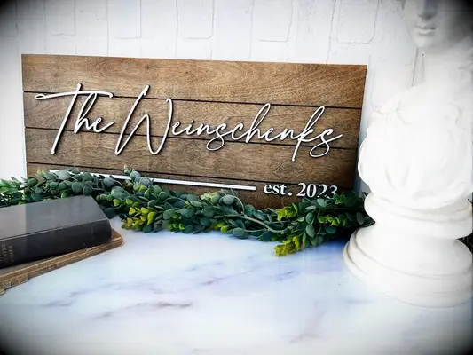 Custom sign for couples