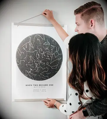 Mapiful custom star map gift for couple