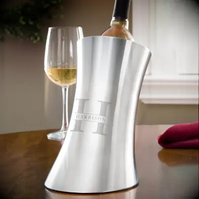 Personalized wine chiller wedding gift for sister