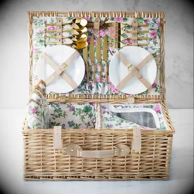 Picnic basket for two wedding gift for sister