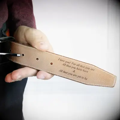 Personalized belt gift