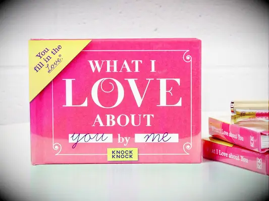 What I Love About You fill-in-the-blanks book stocking stuffer for husband