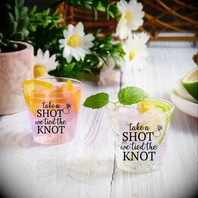 Wedding favor shot glasses