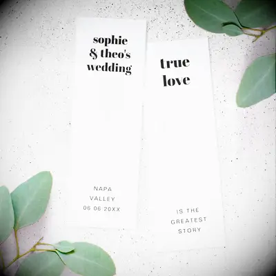 Custom bookmark favors