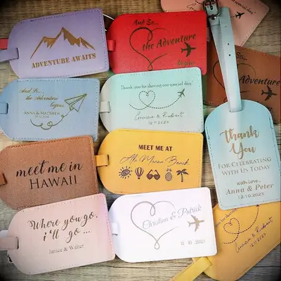 luggage travel tag wedding favor ideas