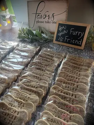 Dog treat wedding favor