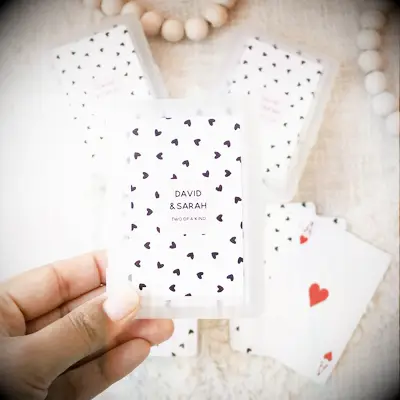 Custom playing card favors
