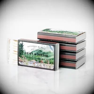 Customized matchbox wedding favors