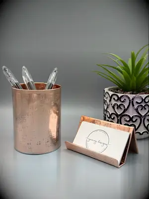 Copper desk accessories