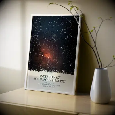 Custom star map from Etsy