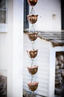 Water lily rain chain