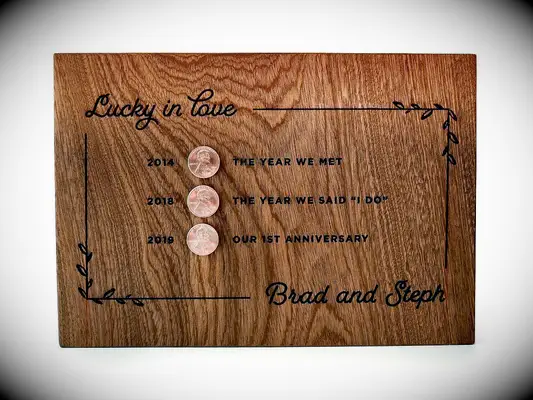 Custom penny art from Uncommon Goods