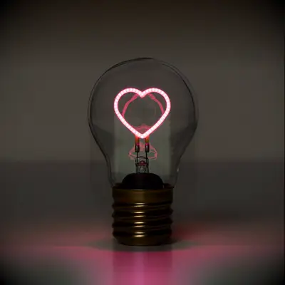Cordless heart light bulb mother
