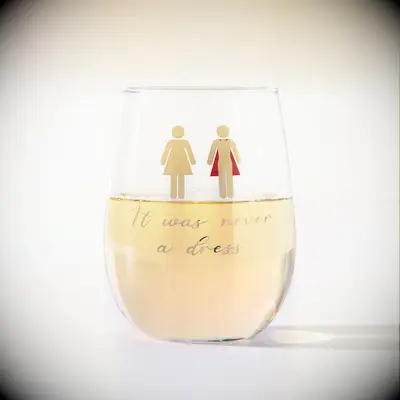 Stemless wine glass