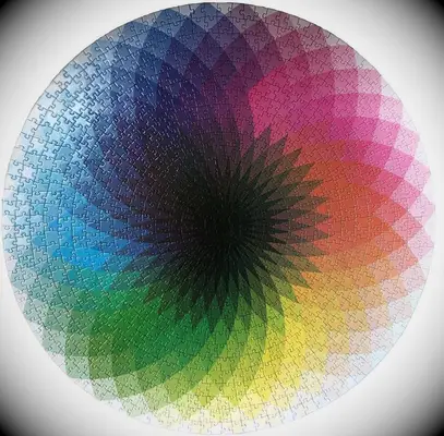 Colorful puzzle in a circular shape thank-you gift