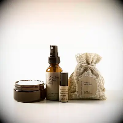 Relaxing self care kit with bath salts, pillow mist, and more thank-you gift