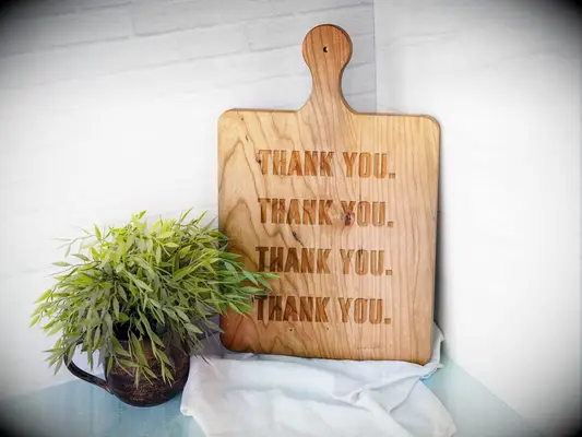 Personalized charcuterie board thank-you gift 