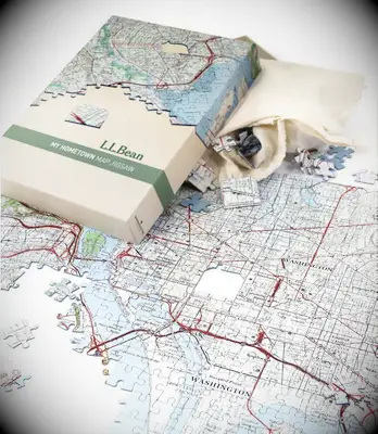 Hometown map puzzle from L.L. Bean