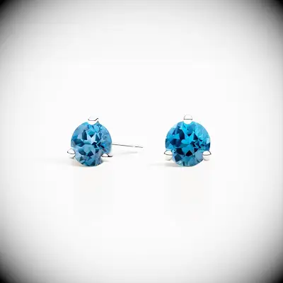 Blue topaz earrings from Brilliant Earth