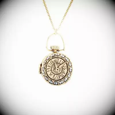 Clock inspired locket