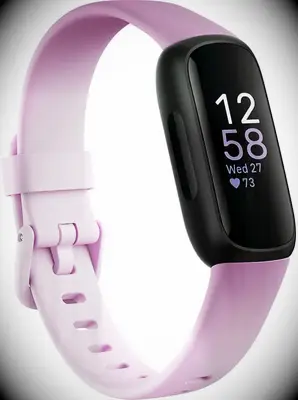 Pink smart fitness watch