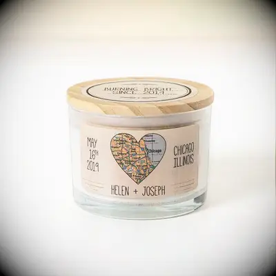 Personalized anniversary candle