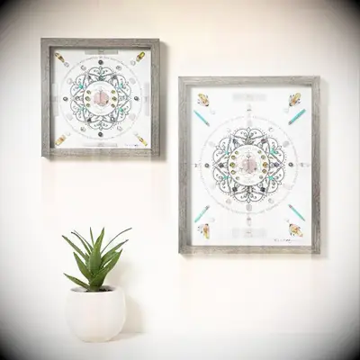 Blessing wall art created with gemstones