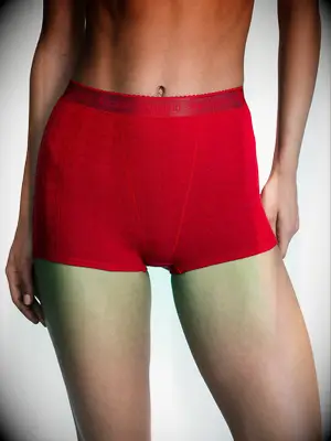 Red boy short underwear with heart imprint 